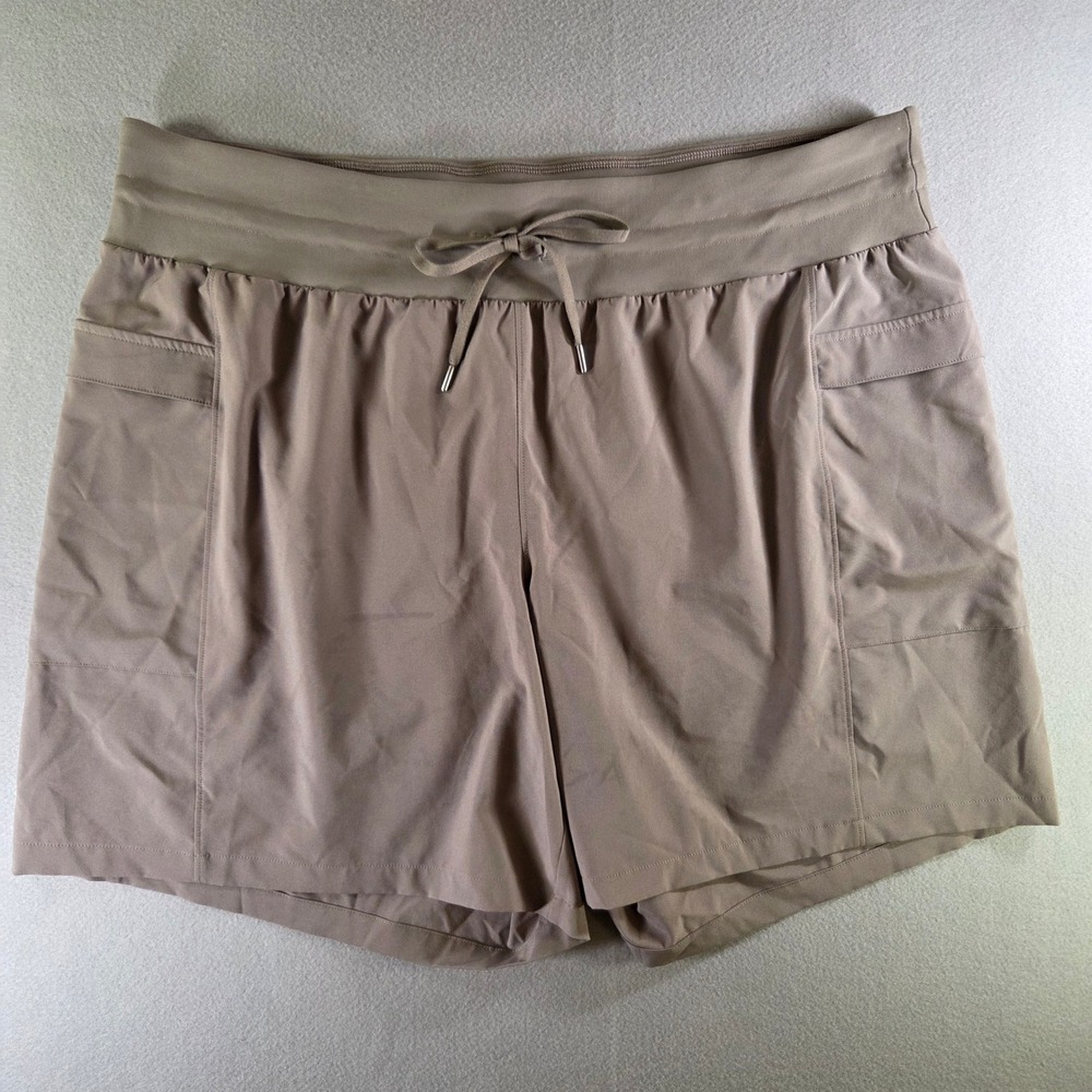 CALIA XXL Taupe Brown‎ TrueLight Cargo Shorts Elastic Drawstring Utility Pockets